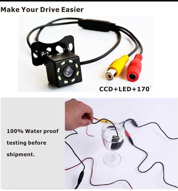 كاميرا خلفية للسيارة مزودة بإضاءة LED للرؤية الليلية Image 4 Preview