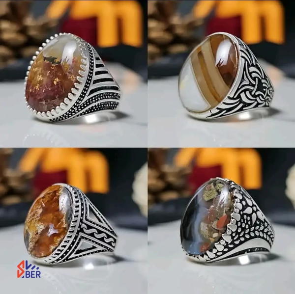 خواتم فضة رجالي فاخرة – أناقة تليق بالملوك!*  متوفرة الآن في *يمن بلازا* Image 3 Preview