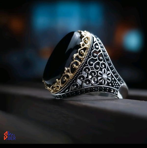 خواتم فضة رجالي فاخرة – أناقة تليق بالملوك!*  متوفرة الآن في *يمن بلازا* Image 4 Preview