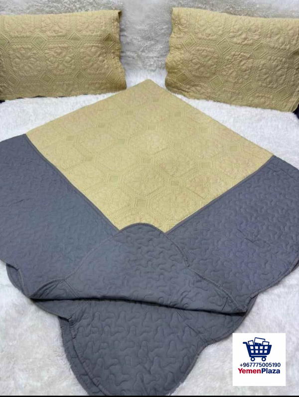 لحاف عـرائـسي فاخر مضغوط قطن 100% - موديل تطريز كمبيوتر مزدوج الوجهين Image 6 Preview