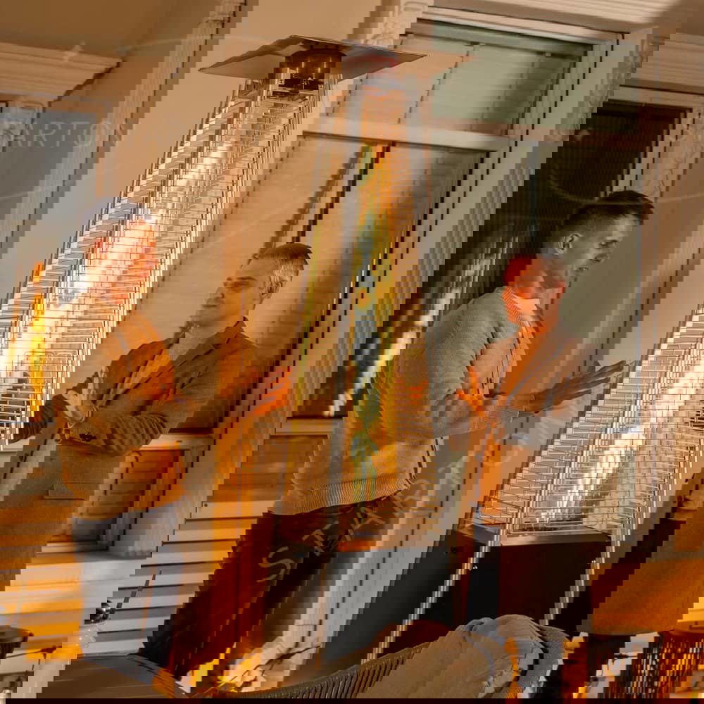 مدفأة خارجية فاخرة على شكل برج  *مثالية للحدائق، المزارع، الكافيهات، الشاليهات، الاستراحات Preview Image