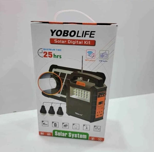 محطة طاقة شمسية صغيرة متعددة الاستخدامات – الحل المثالي للطوارئ والمخيمات والسفر**المواصفات الكاملة:*- *سعة البطارية:* 6000mAh – تدوم حتى 25 ساعة عند تشغيل لمبة واحدة  - *طرق الشح شحن شمسي بلوح 6V/4W شحن بالكهرباء (AC  Image 3 Preview