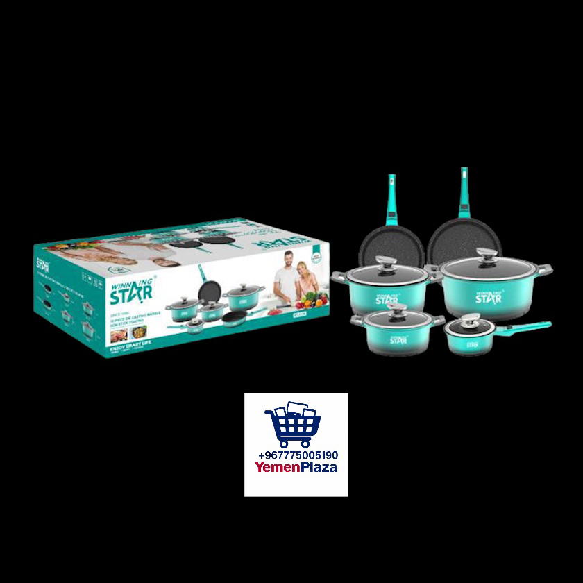 مجموعة قدور جرانيت ستار الفاخرة - 13 قطعة (عرض خاص)!**  *(ماركة عالمية ∙ مقاومة للخدش ∙ توزيع حراري مثالي Preview Image