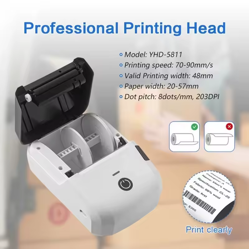 طابعة ملصقات حرارية محمولة – Niimbot B1*  حل ذكي وعملي لطباعة الباركود، الأسعار، والإيصالات بدون حبر! Preview Image