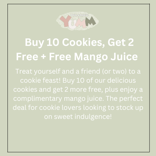 Buy 10 Cookies, Get 2 Free + Free Mango Juice Image 1 Preview